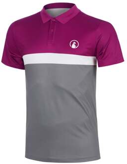 Tournamentlock T-shirt Heren-berry, wit - S