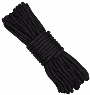 Touw - zwart - stevig koord - 9 mm - 15 meter - camping/ outdoor - nylon