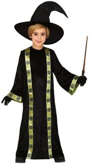 Tovenaar verkleed kostuum voor kinderen met hoed Zwart