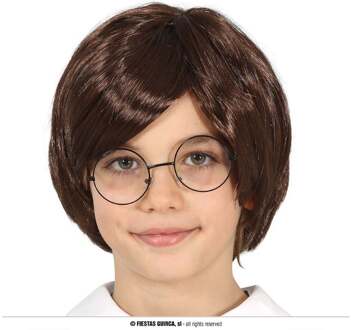 Tovenaarsleerling Pruik Kind Bruin Bruin - Kastanje