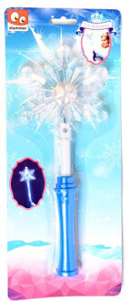toverstaf ijsprinses met licht 41,5 cm blauw