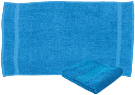 Towelcity Luxe badhanddoek - 2x - bright blauw - 50 x 90 cm - 550 grams - Badkamer textiel - Katoen