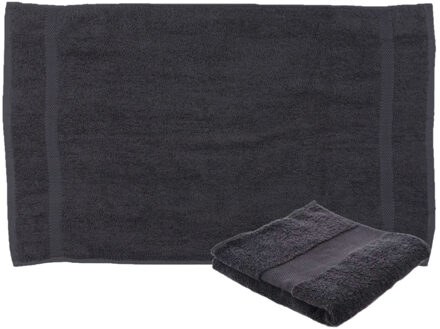 Towelcity Luxe badhanddoek - 2x - donkergrijs - 50 x 90 cm - 550 grams - Badkamer textiel - Katoen
