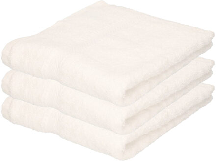 Towelcity Luxe badhanddoek - 3x - wit - 50 x 90 cm - 550 grams - Badkamer textiel - Katoen