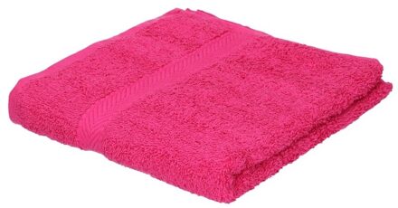 Towelcity Set van 10x stuks luxe handdoeken fuchsia roze 50 x 90 cm 550 grams - Badkamer textiel badhanddoeken
