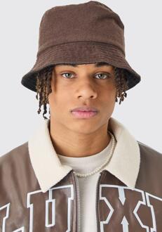 Towelling Bucket Hat In Chocolate, Chocolate - ONE SIZE