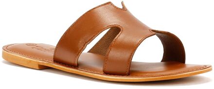 Tower Footwear Cut Out Damesmuilen Van Bruin Leer - EU 38 / UK 5