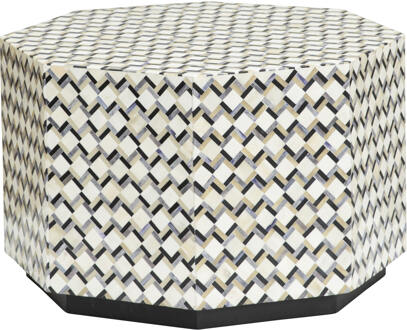 Tower Living Bijzettafel 'Brendola' Bone inlay, 60 x 60cm - 60 cm