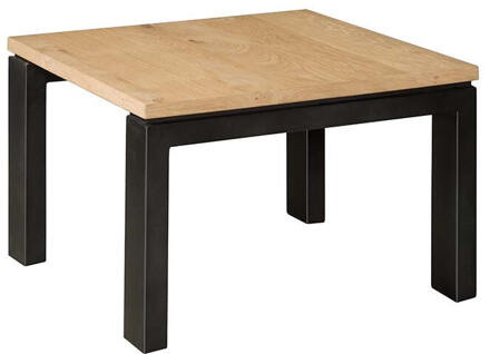 Tower Living Bijzettafel 'Lido' Eiken en metaal, 60 x 60cm Naturel - 60 x 60 cm