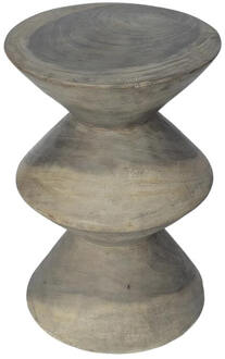 Tower Living Bijzettafel 'Vinci Due' Suarhout, 30cm, kleur Whitewash Wit - 30 cm