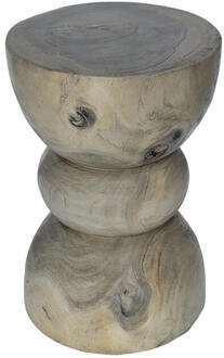 Tower Living Bijzettafel 'Vinci Uno' Suarhout, 30cm, kleur Whitewash Wit - 30 cm