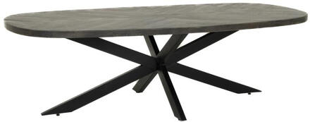 Tower Living Deens Ovale Salontafel 'Silvi' Mangohout, 130 x 70cm, kleur Olijfbruin