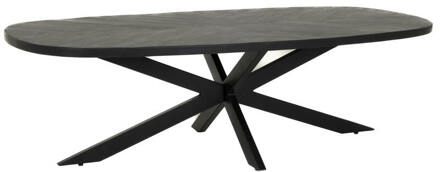 Tower Living Deens Ovale Salontafel 'Silvi' Mangohout, 130 x 70cm, kleur Zwart