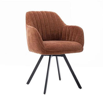 Tower Living Draaibare Eetkamerstoel 'Bruno' kleur Koper