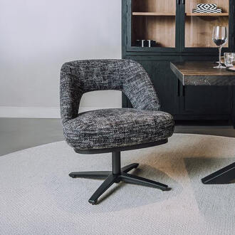 Tower Living Draaibare Eetkamerstoel 'Caldes' Lounge, kleur Blauw/Grijs Blauwgrijs