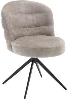 Tower Living Draaibare Eetkamerstoel 'Carro' Chenille, kleur Ice Grey Grijs