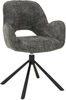 Tower Living Draaibare Eetkamerstoel 'Isola' kleur Charcoal