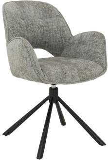 Tower Living Draaibare Eetkamerstoel 'Isola' kleur Zilver