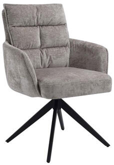 Tower Living Draaibare Eetkamerstoel 'Rosora' Chenille, kleur Beige