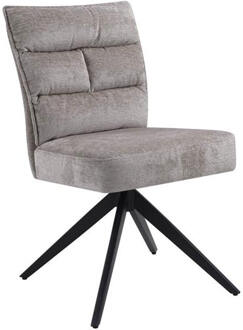Tower Living Draaibare Eetkamerstoel 'Rosora' Chenille, kleur Beige
