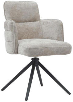 Tower Living Draaibare Eetkamerstoel 'Rumo' kleur Beige
