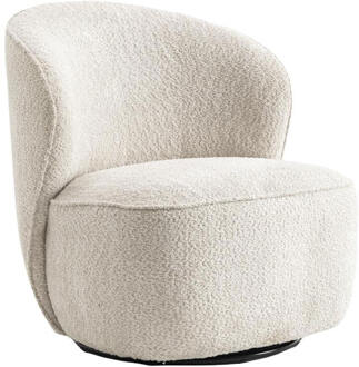 Tower Living Draaifauteuil 'Belvi' Chenille, kleur Crème