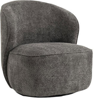 Tower Living Draaifauteuil 'Belvi' Chenille, kleur Donkergrijs