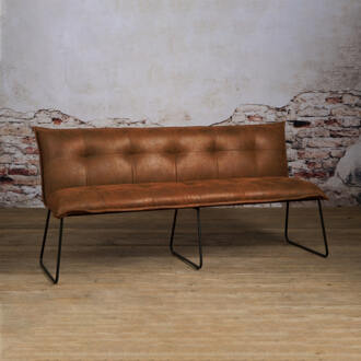 Tower Living Eetkamerbank 'Seda' 155cm, kleur Cognac