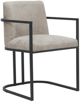 Tower Living Eetkamerstoel 'Archi' Met armleuning, kleur Beige