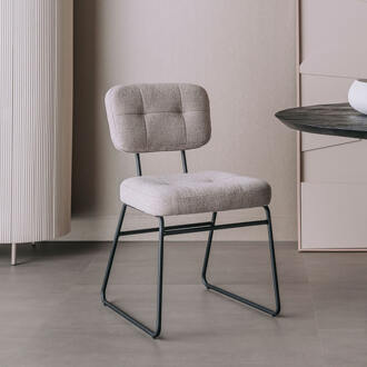 Tower Living Eetkamerstoel 'Padola' Bouclé, kleur Zand