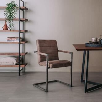 Tower Living Eetkamerstoel 'Rocca', kleur bruin