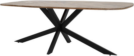 Tower Living Eettafel 'Silvi' Deens ovaal, Mangohout, 220 x 110cm - 220 x 110 cm