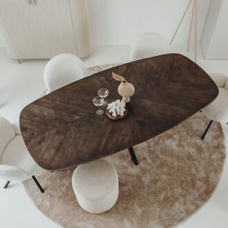Tower Living Eettafel 'Silvi' Deens ovaal, Mangohout, 240 x 110cm - 240 x 110 cm