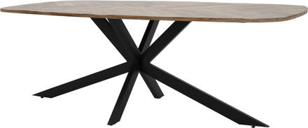 Tower Living Eettafel 'Silvi' Deens ovaal, Mangohout, 240 x 110cm - 240 x 110 cm