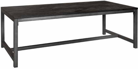 Tower Living Eettafel 'Ziano' Visgraat, 160 x 90cm, kleur zwart - 160 x 90 cm