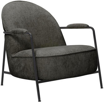 Tower Living Fauteuil 'Amelia' Chenille, kleur Charcoal