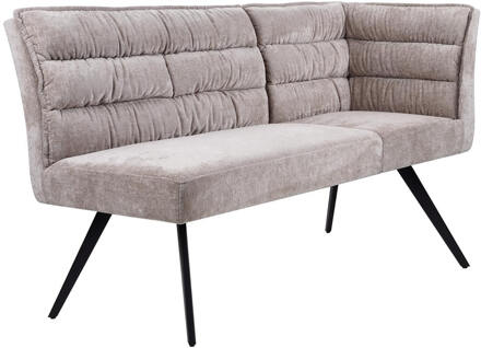 Tower Living Hoek Eetkamerbank 'Rosora' Links, Chenille, kleur Beige