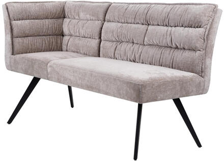 Tower Living Hoek Eetkamerbank 'Rosora' Rechts, Chenille, kleur Beige