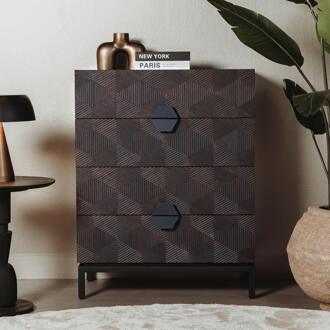 Tower Living Ladekast 'San Marino' Eiken, Met 4 laden