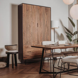 Tower Living Opbergkast 'Taviano' Sheesham- en mangohout, 220 x 120cm - 220 cm