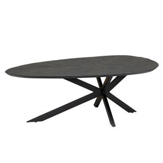 Tower Living Organische Salontafel 'Pianella' Mangohout, 130 x 80cm, kleur Zwart - 130 x 80 cm