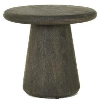 Tower Living Ronde Bijzettafel 'Asti' Mangohout, 60cm, kleur Olijfbruin - 60 cm