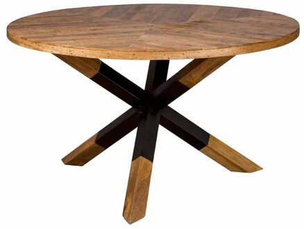 Tower Living Ronde Eettafel 'Viola' Mangohout, 130cm, kleur Naturel - 130 cm
