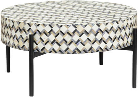 Tower Living Ronde Salontafel 'Brendola' Bone inlay, 60cm - 60 cm