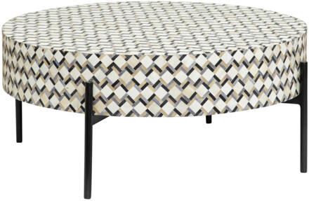 Tower Living Ronde Salontafel 'Brendola' Bone inlay, 80cm - 80 cm