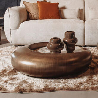 Tower Living Ronde Salontafel 'Castello' Marmer-keramiek / brons, 100cm