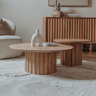 Tower Living Salontafel 'Crotone' Acaciahout, Set van 2 stuks