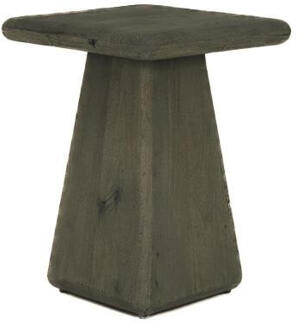 Tower Living Vierkante Bijzettafel 'Asti' Mangohout, 40 x 40cm, kleur Olijfbruin Olijfgoud - 40 x 40 cm