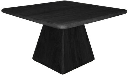 Tower Living Vierkante Eettafel 'Asti' Mangohout, 130 x 130cm, kleur Zwart