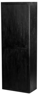 Tower Living Wandkast 'Tenna' Mangohout, 220 x 80cm, kleur Zwart